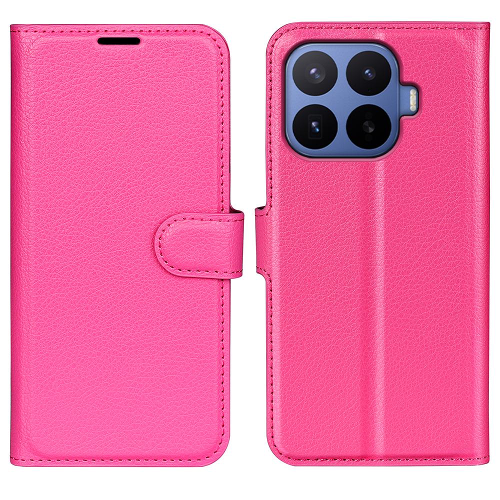 For Xiaomi 17T Pro  5G Litchi Texture Horizontal Flip Leather Phone Case with Holder - Rose Red - SYA002804636H