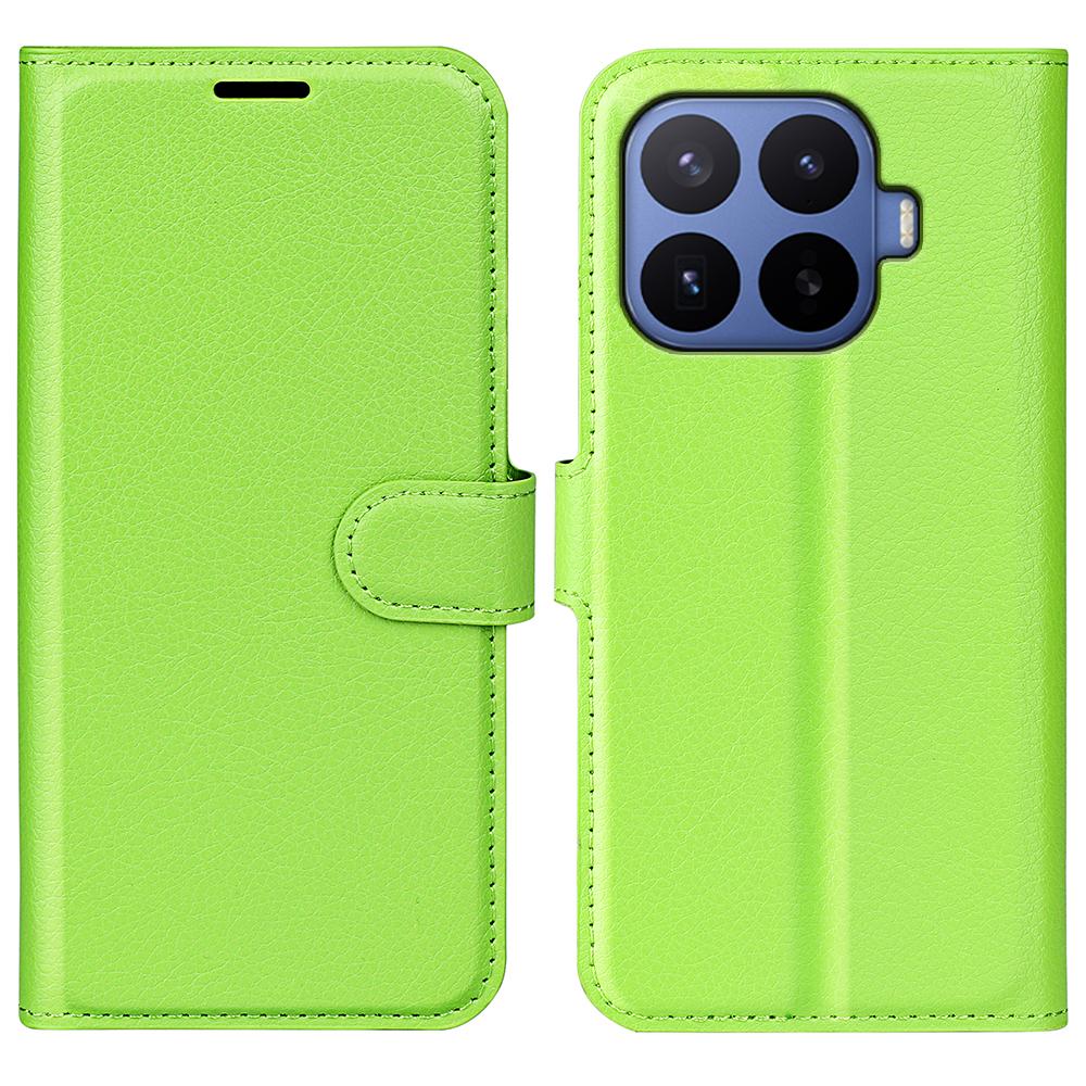 For Xiaomi 17T Pro  5G Litchi Texture Horizontal Flip Leather Phone Case with Holder - Green - SYA002804636I