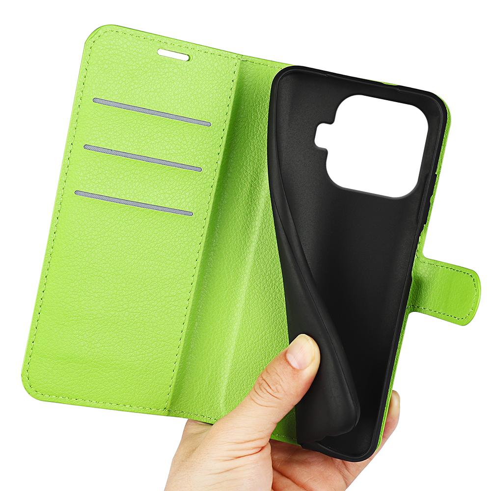 For Xiaomi 17T Pro  5G Litchi Texture Horizontal Flip Leather Phone Case with Holder - Green - SYA002804636I