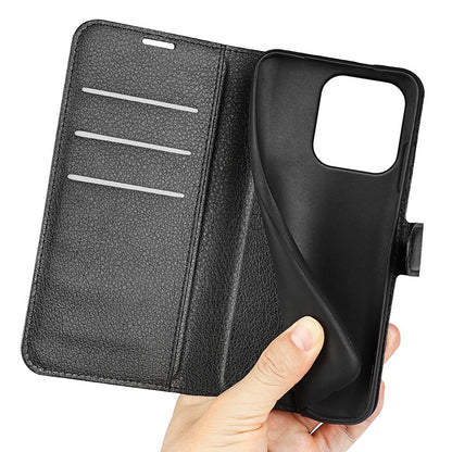For Redmi Note 17 Pro Max 5G Global 163.4mm Litchi Texture Horizontal Flip Leather Phone Case with Holder - Black - SYA002804639A