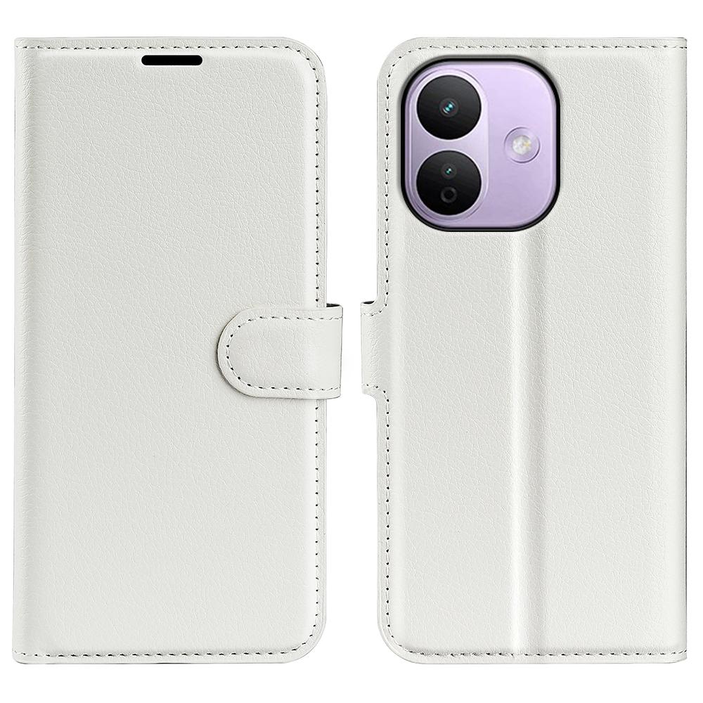 For Redmi Note 17 Pro Max 5G Global 163.4mm Litchi Texture Horizontal Flip Leather Phone Case with Holder - White - SYA002804639B