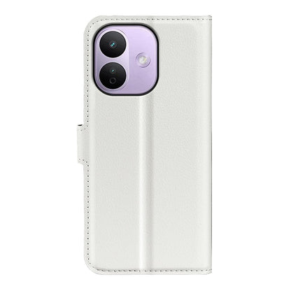 For Redmi Note 17 Pro Max 5G Global 163.4mm Litchi Texture Horizontal Flip Leather Phone Case with Holder - White - SYA002804639B