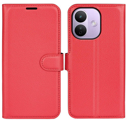 For Redmi Note 17 Pro Max 5G Global 163.4mm Litchi Texture Horizontal Flip Leather Phone Case with Holder - Red - SYA002804639C