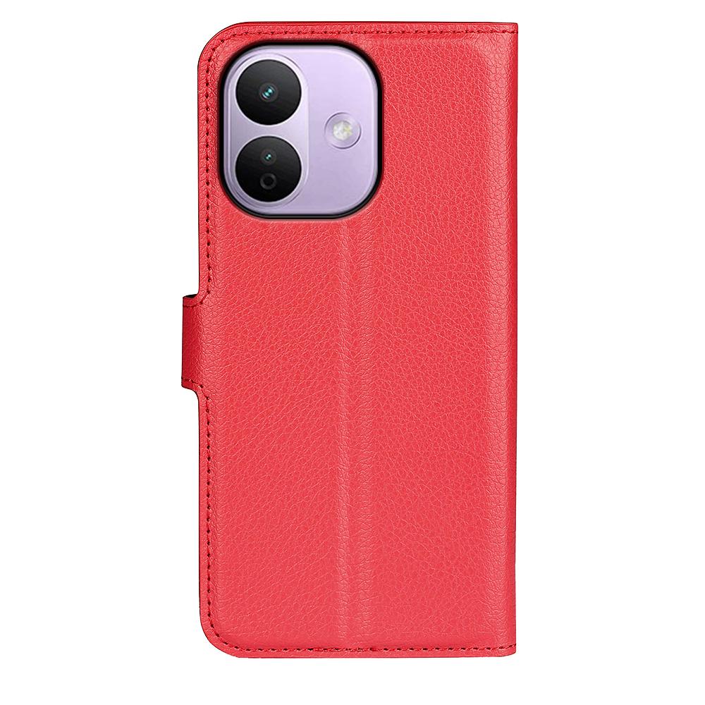 For Redmi Note 17 Pro Max 5G Global 163.4mm Litchi Texture Horizontal Flip Leather Phone Case with Holder - Red - SYA002804639C