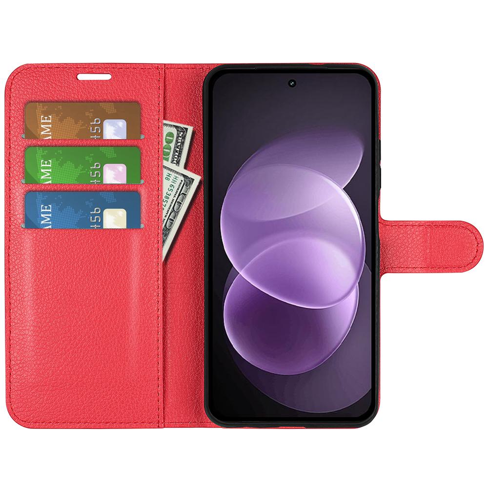 For Redmi Note 17 Pro Max 5G Global 163.4mm Litchi Texture Horizontal Flip Leather Phone Case with Holder - Red - SYA002804639C