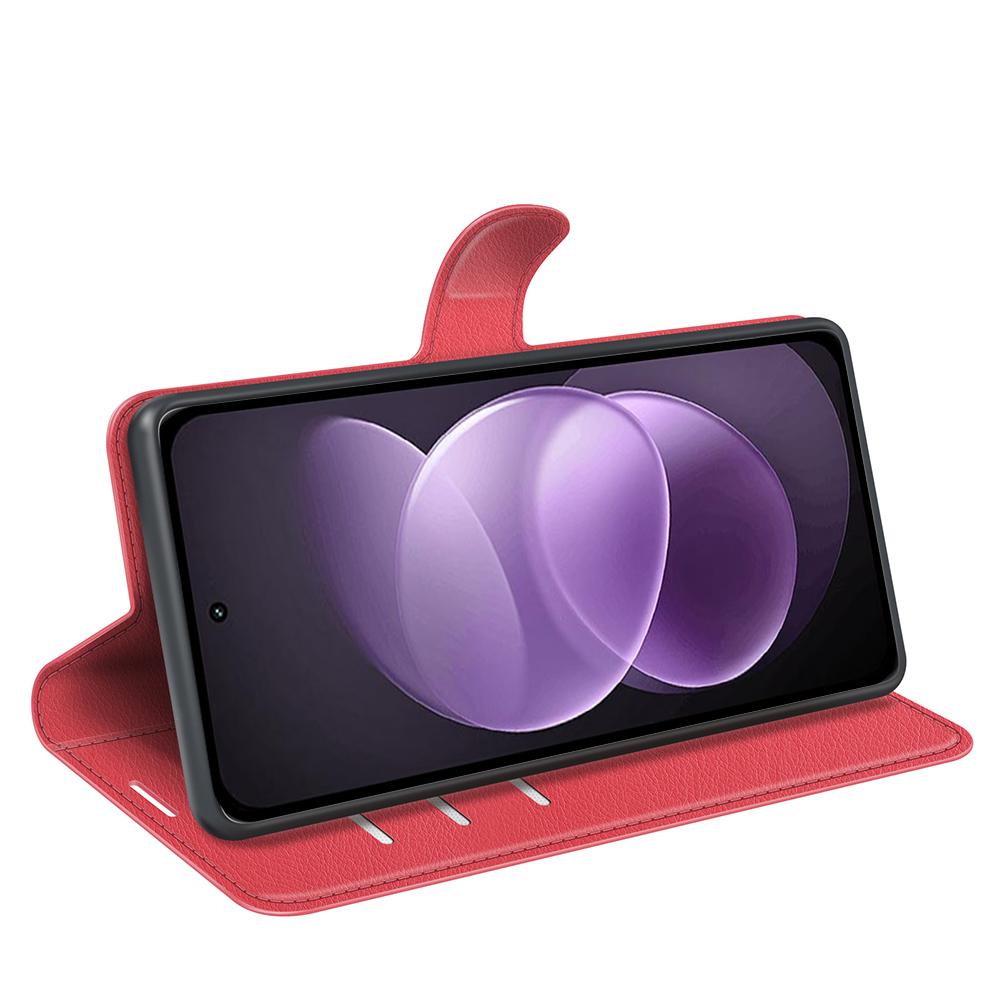 For Redmi Note 17 Pro Max 5G Global 163.4mm Litchi Texture Horizontal Flip Leather Phone Case with Holder - Red - SYA002804639C