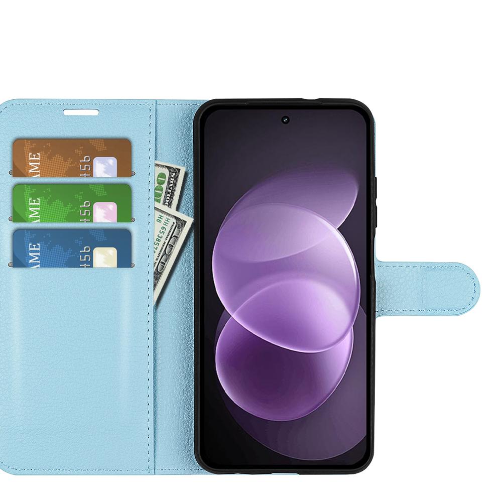 For Redmi Note 17 Pro Max 5G Global 163.4mm Litchi Texture Horizontal Flip Leather Phone Case with Holder - Blue - SYA002804639F