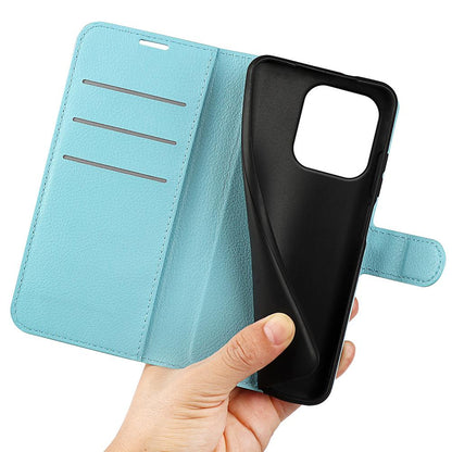 For Redmi Note 17 Pro Max 5G Global 163.4mm Litchi Texture Horizontal Flip Leather Phone Case with Holder - Blue - SYA002804639F