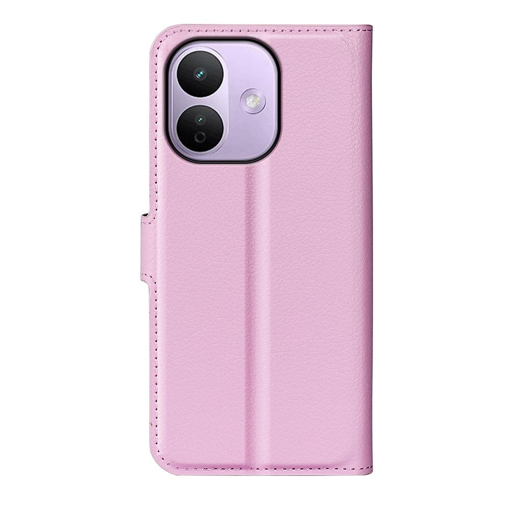 For Redmi Note 17 Pro Max 5G Global 163.4mm Litchi Texture Horizontal Flip Leather Phone Case with Holder - Pink - SYA002804639G