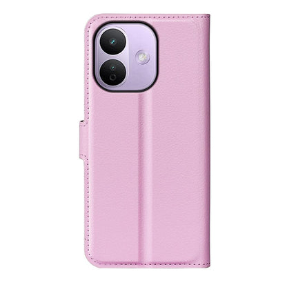 For Redmi Note 17 Pro Max 5G Global 163.4mm Litchi Texture Horizontal Flip Leather Phone Case with Holder - Pink - SYA002804639G