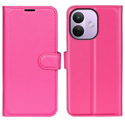 For Redmi Note 17 Pro Max 5G Global 163.4mm Litchi Texture Horizontal Flip Leather Phone Case with Holder - Rose Red - SYA002804639H
