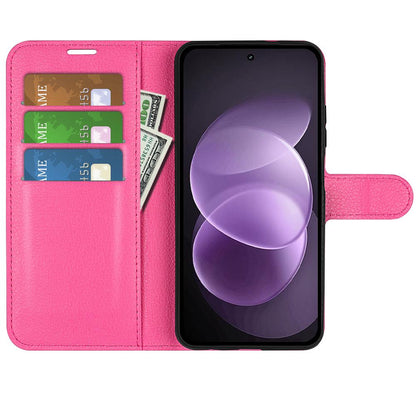 For Redmi Note 17 Pro Max 5G Global 163.4mm Litchi Texture Horizontal Flip Leather Phone Case with Holder - Rose Red - SYA002804639H