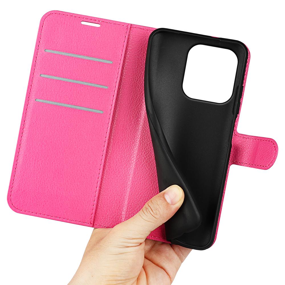 For Redmi Note 17 Pro Max 5G Global 163.4mm Litchi Texture Horizontal Flip Leather Phone Case with Holder - Rose Red - SYA002804639H