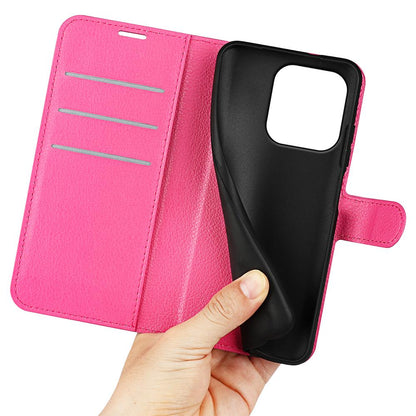 For Redmi Note 17 Pro Max 5G Global 163.4mm Litchi Texture Horizontal Flip Leather Phone Case with Holder - Rose Red - SYA002804639H