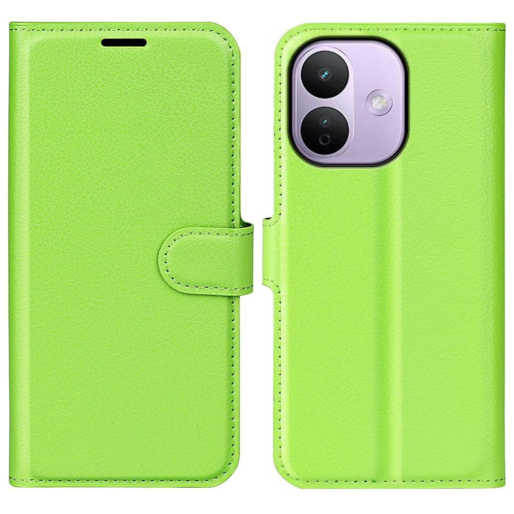 For Redmi Note 17 Pro Max 5G Global 163.4mm Litchi Texture Horizontal Flip Leather Phone Case with Holder - Green - SYA002804639I