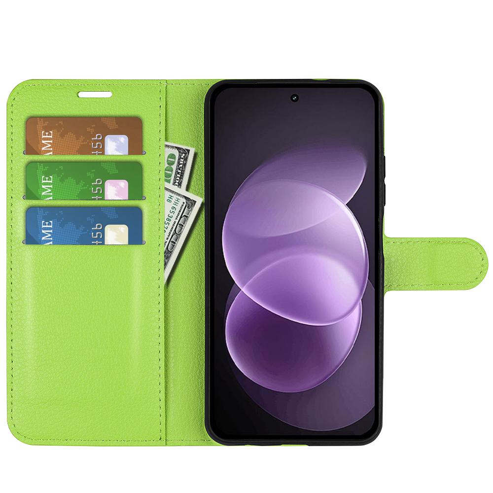 For Redmi Note 17 Pro Max 5G Global 163.4mm Litchi Texture Horizontal Flip Leather Phone Case with Holder - Green - SYA002804639I