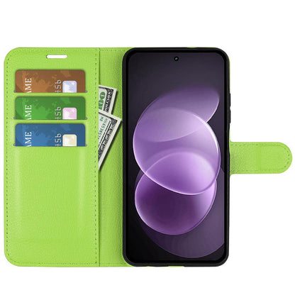 For Redmi Note 17 Pro Max 5G Global 163.4mm Litchi Texture Horizontal Flip Leather Phone Case with Holder - Green - SYA002804639I