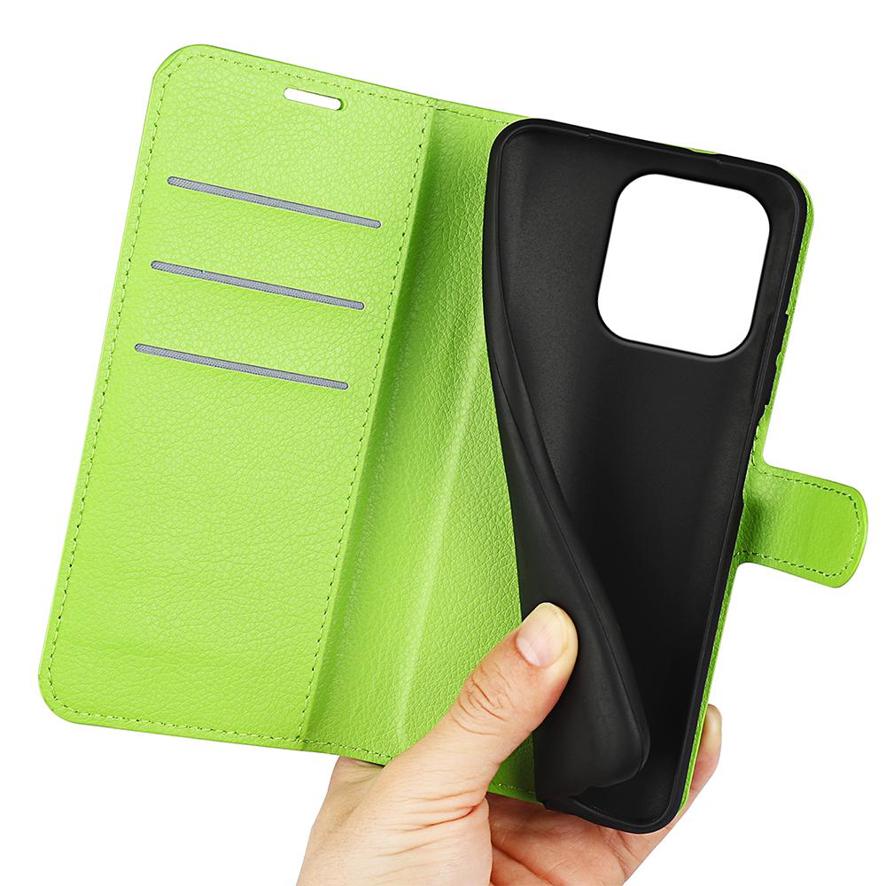 For Redmi Note 17 Pro Max 5G Global 163.4mm Litchi Texture Horizontal Flip Leather Phone Case with Holder - Green - SYA002804639I