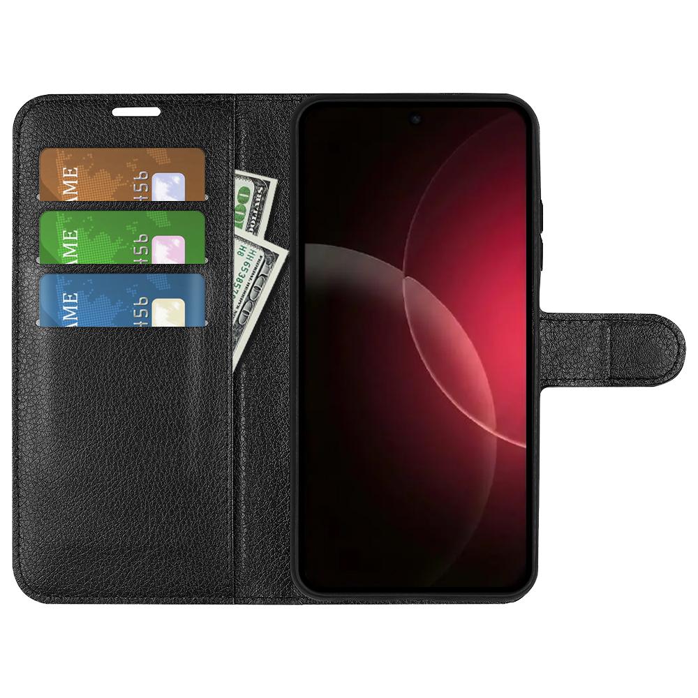 For Xiaomi 18 Pro 5G Litchi Texture Horizontal Flip Leather Phone Case with Holder - Black - SYA002804640A