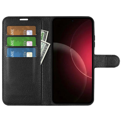 For Xiaomi 18 Pro 5G Litchi Texture Horizontal Flip Leather Phone Case with Holder - Black - SYA002804640A