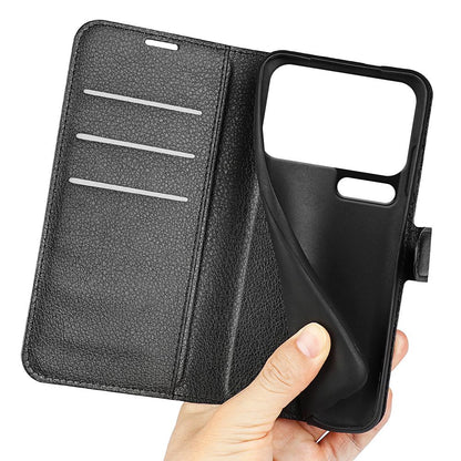 For Xiaomi 18 Pro 5G Litchi Texture Horizontal Flip Leather Phone Case with Holder - Black - SYA002804640A