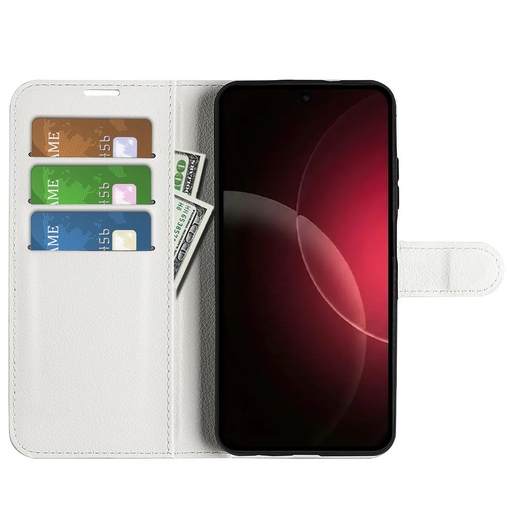 For Xiaomi 18 Pro 5G Litchi Texture Horizontal Flip Leather Phone Case with Holder - White - SYA002804640B