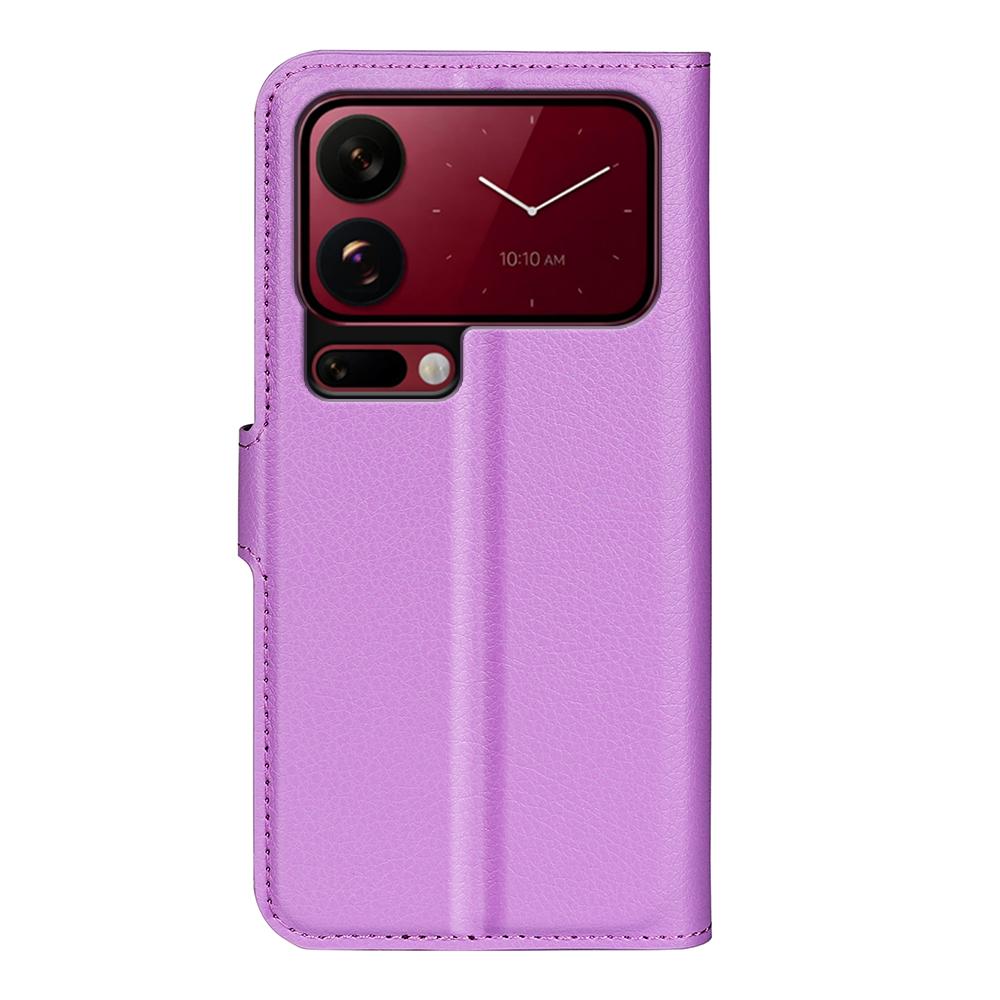For Xiaomi 18 Pro 5G Litchi Texture Horizontal Flip Leather Phone Case with Holder - Purple - SYA002804640E