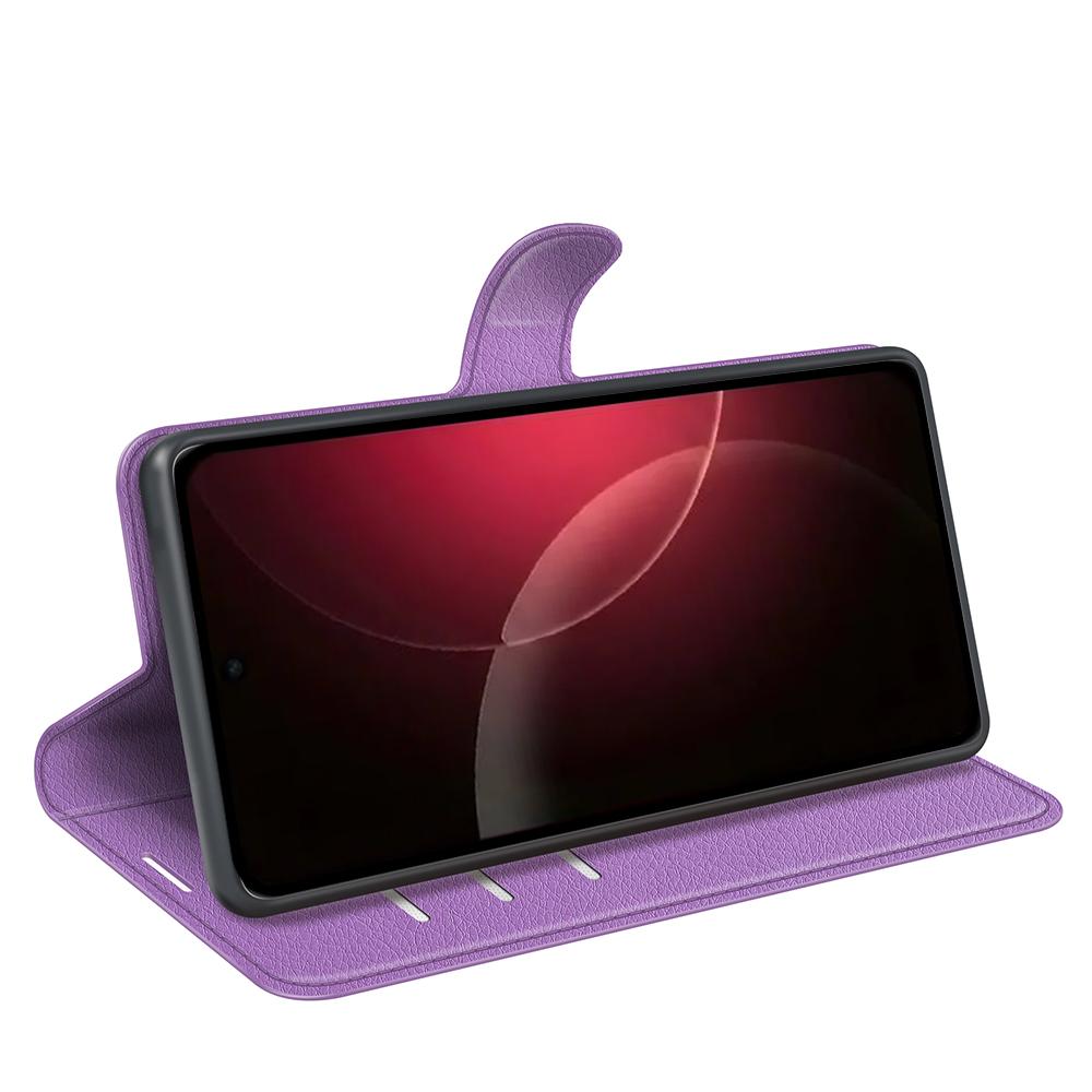 For Xiaomi 18 Pro 5G Litchi Texture Horizontal Flip Leather Phone Case with Holder - Purple - SYA002804640E