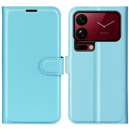 For Xiaomi 18 Pro 5G Litchi Texture Horizontal Flip Leather Phone Case with Holder - Blue - SYA002804640F