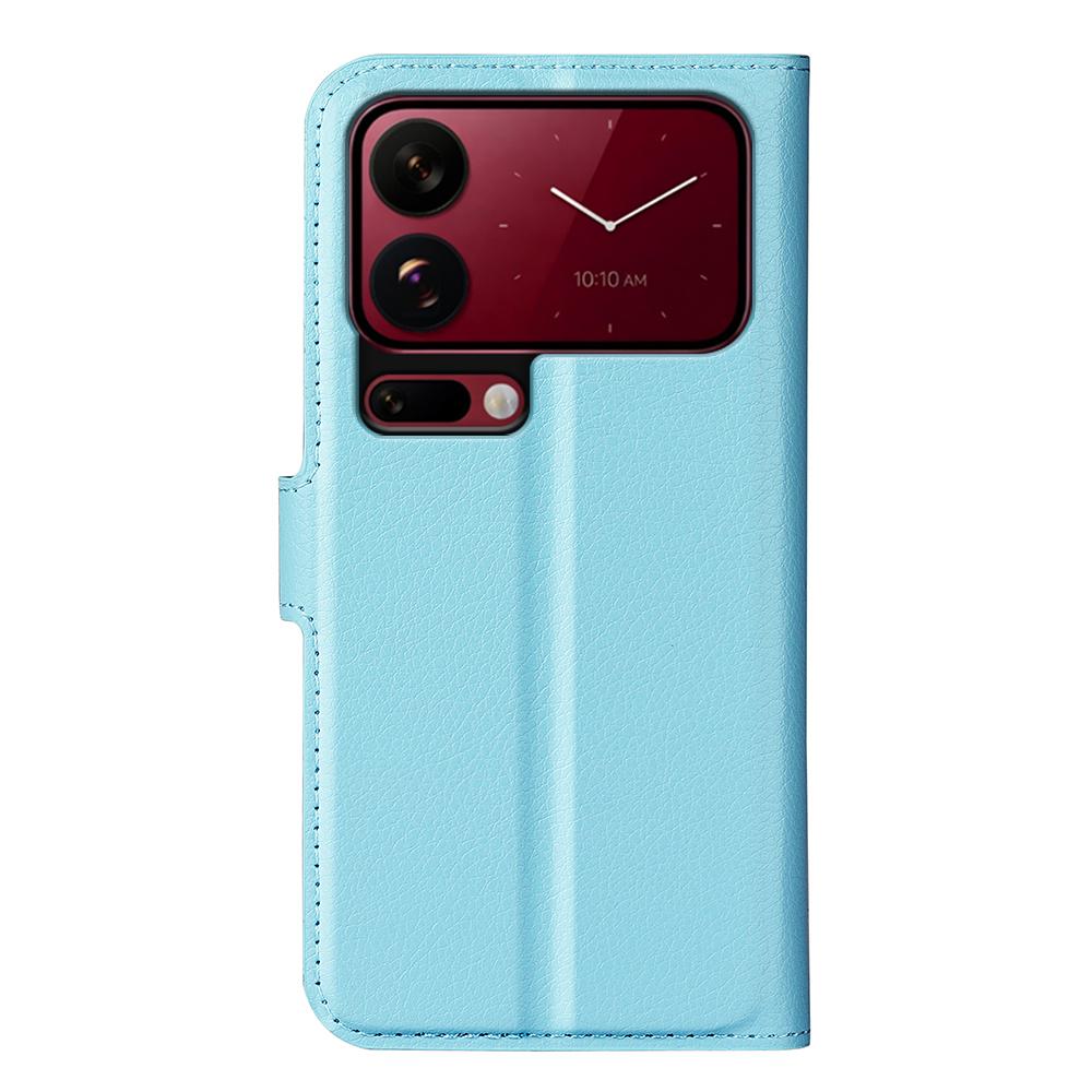 For Xiaomi 18 Pro 5G Litchi Texture Horizontal Flip Leather Phone Case with Holder - Blue - SYA002804640F