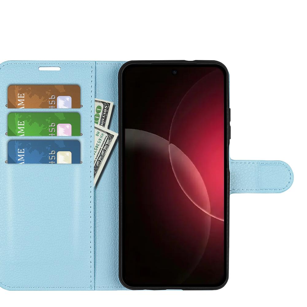 For Xiaomi 18 Pro 5G Litchi Texture Horizontal Flip Leather Phone Case with Holder - Blue - SYA002804640F