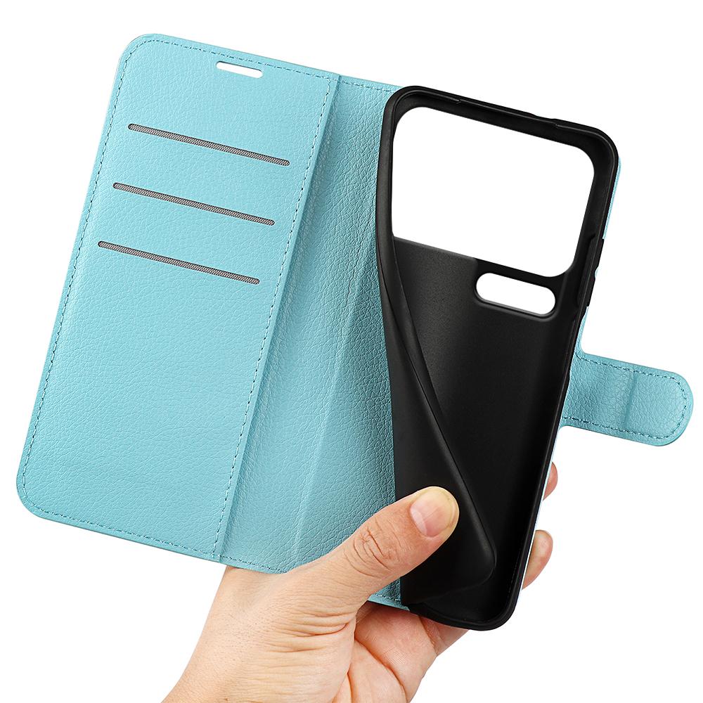 For Xiaomi 18 Pro 5G Litchi Texture Horizontal Flip Leather Phone Case with Holder - Blue - SYA002804640F