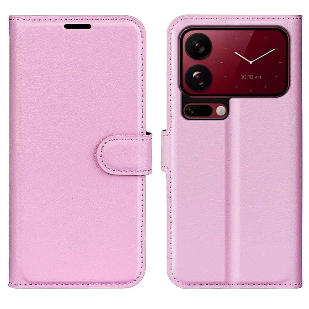 For Xiaomi 18 Pro 5G Litchi Texture Horizontal Flip Leather Phone Case with Holder - Pink - SYA002804640G