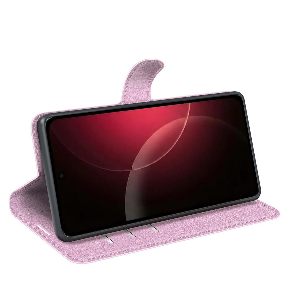 For Xiaomi 18 Pro 5G Litchi Texture Horizontal Flip Leather Phone Case with Holder - Pink - SYA002804640G