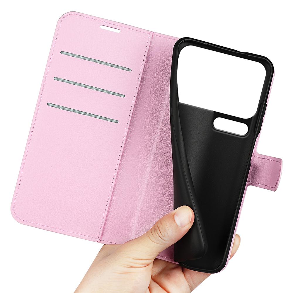 For Xiaomi 18 Pro 5G Litchi Texture Horizontal Flip Leather Phone Case with Holder - Pink - SYA002804640G