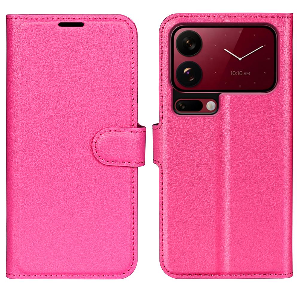 For Xiaomi 18 Pro 5G Litchi Texture Horizontal Flip Leather Phone Case with Holder - Rose Red - SYA002804640H