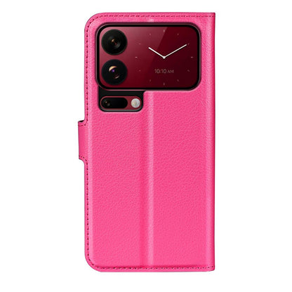 For Xiaomi 18 Pro 5G Litchi Texture Horizontal Flip Leather Phone Case with Holder - Rose Red - SYA002804640H