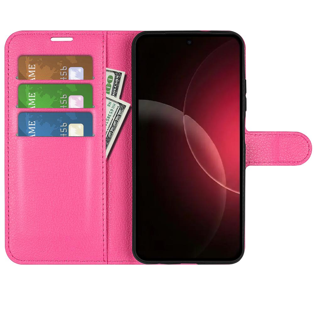 For Xiaomi 18 Pro 5G Litchi Texture Horizontal Flip Leather Phone Case with Holder - Rose Red - SYA002804640H