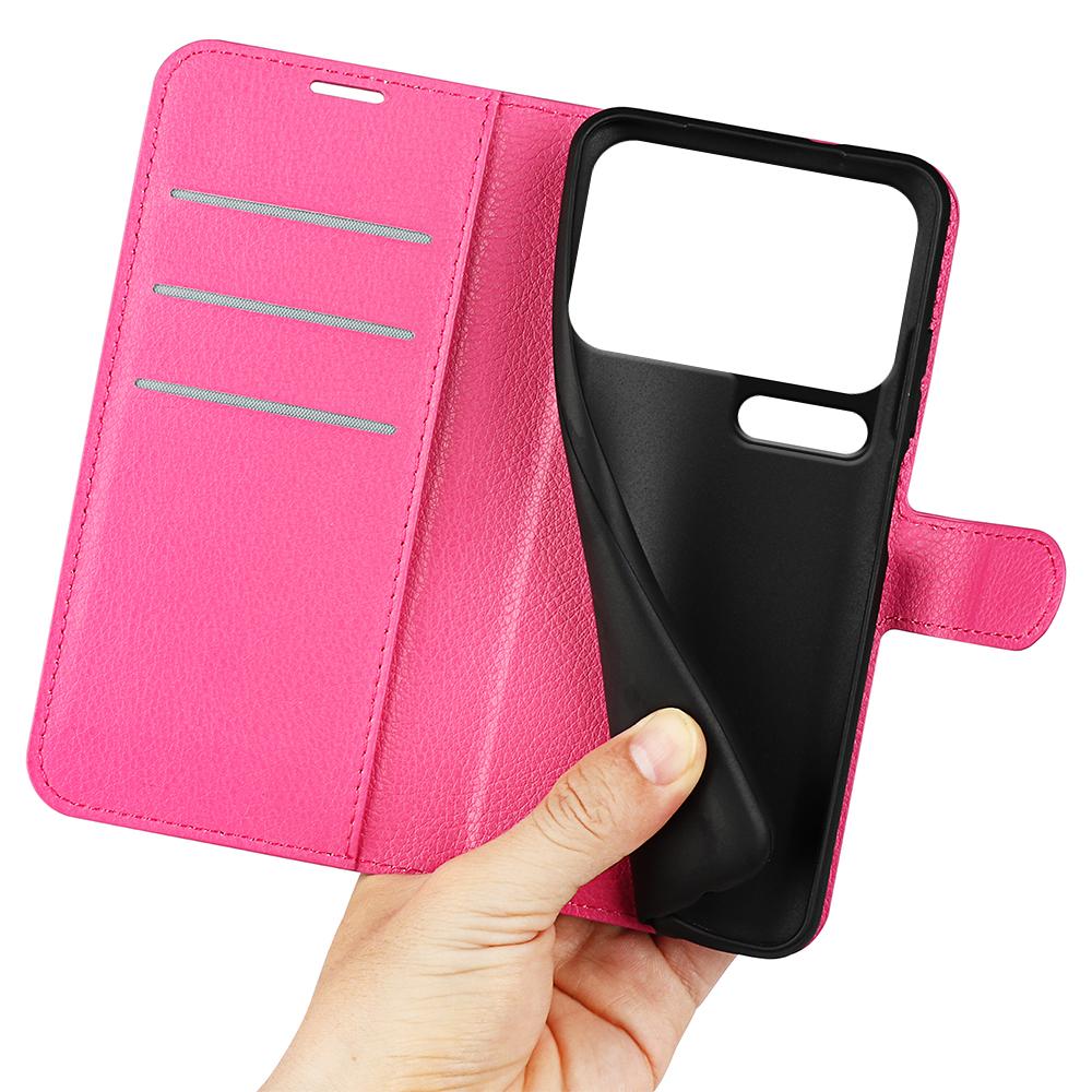 For Xiaomi 18 Pro 5G Litchi Texture Horizontal Flip Leather Phone Case with Holder - Rose Red - SYA002804640H