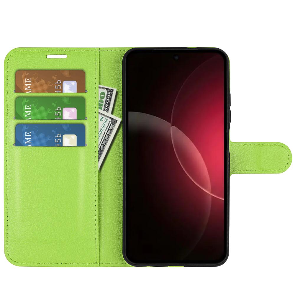 For Xiaomi 18 Pro 5G Litchi Texture Horizontal Flip Leather Phone Case with Holder - Green - SYA002804640I