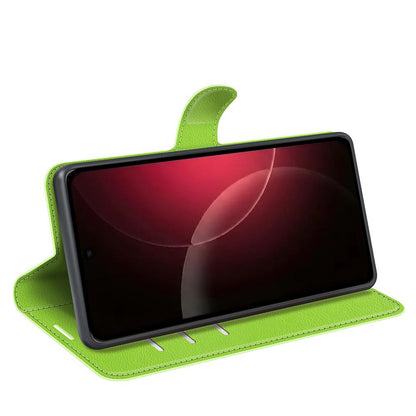 For Xiaomi 18 Pro 5G Litchi Texture Horizontal Flip Leather Phone Case with Holder - Green - SYA002804640I