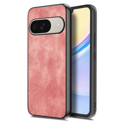 For Google Pixel 11 Vintage Leather PC Back Cover Phone Case - Pink - SYA002808306A