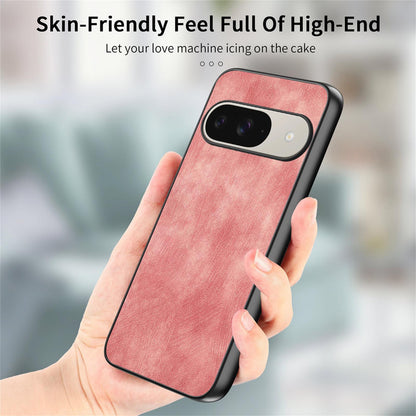 For Google Pixel 11 Vintage Leather PC Back Cover Phone Case - Pink - SYA002808306A