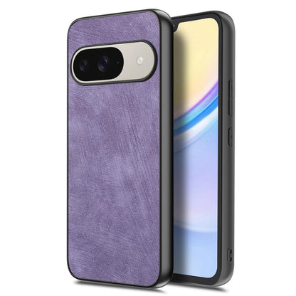 For Google Pixel 11 Vintage Leather PC Back Cover Phone Case - Purple - SYA002808306E