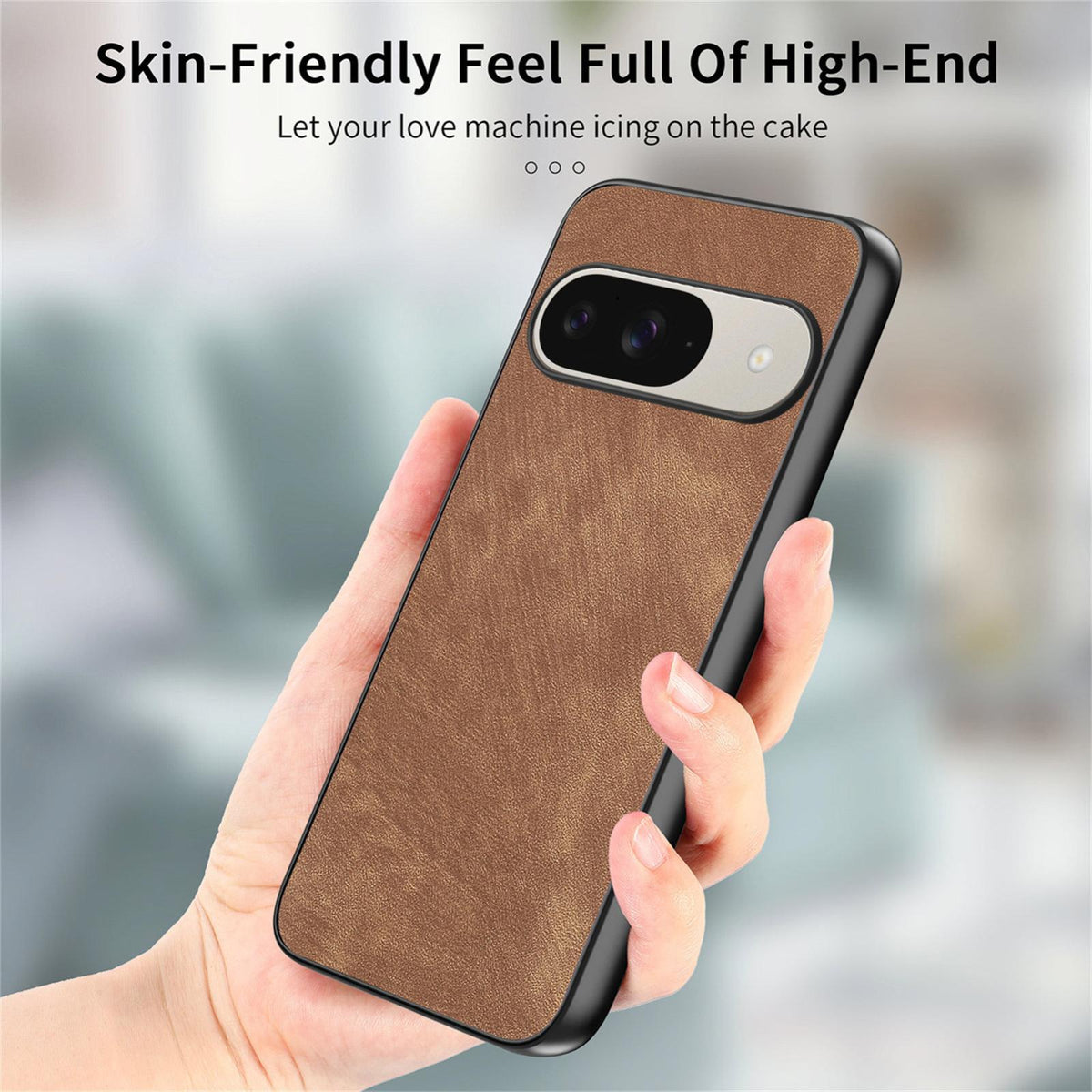 For Google Pixel 11 Vintage Leather PC Back Cover Phone Case - Brown - SYA002808306F