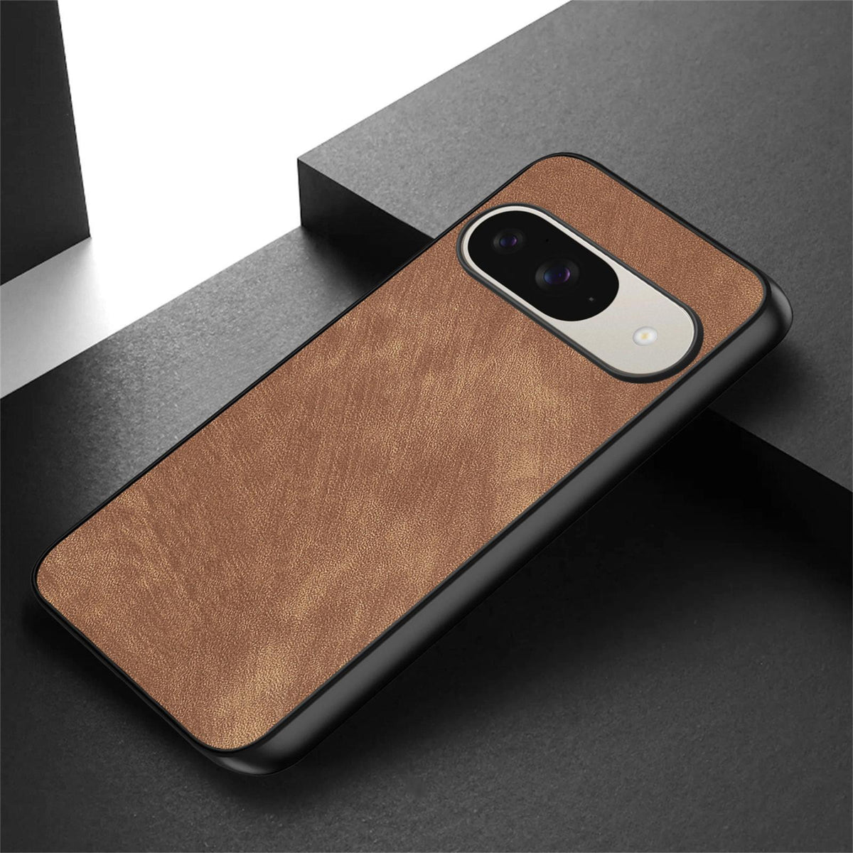 For Google Pixel 11 Vintage Leather PC Back Cover Phone Case - Brown - SYA002808306F