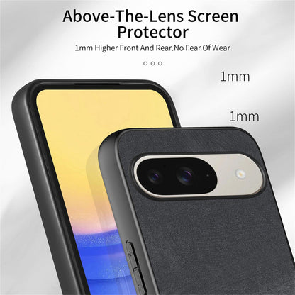 For Google Pixel 11 Pro Vintage Leather PC Back Cover Phone Case - Black - SYA002808307B