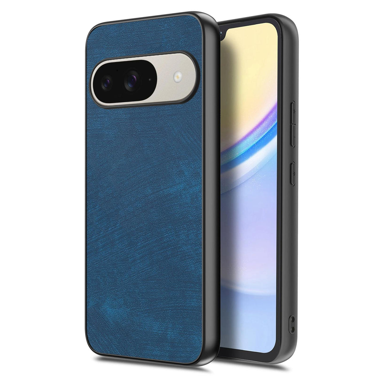 For Google Pixel 11 Pro Vintage Leather PC Back Cover Phone Case - Blue - SYA002808307C