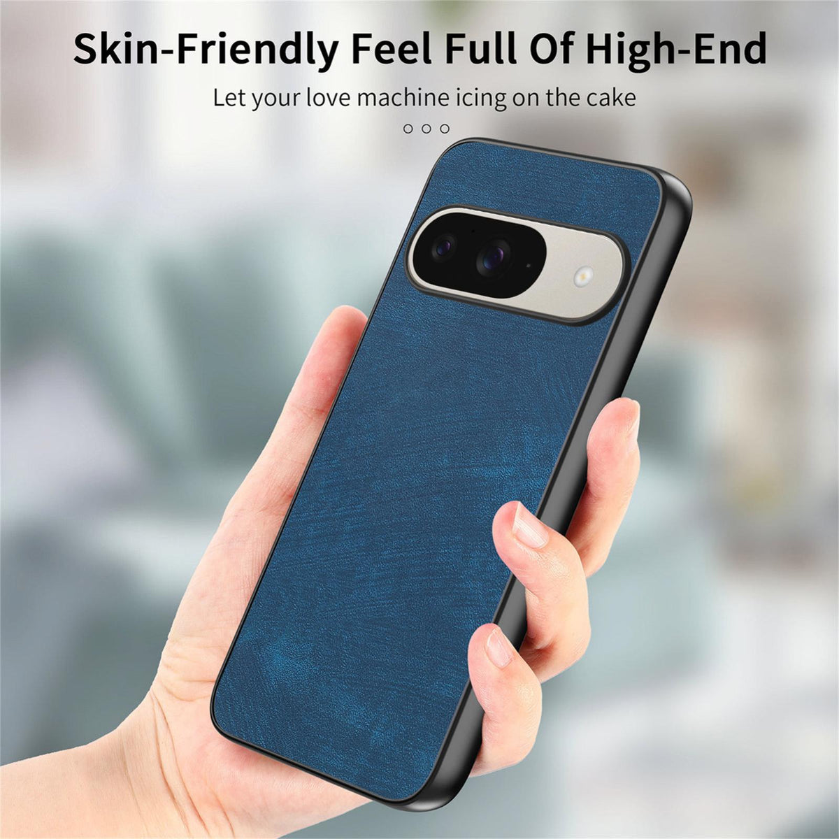 For Google Pixel 11 Pro Vintage Leather PC Back Cover Phone Case - Blue - SYA002808307C