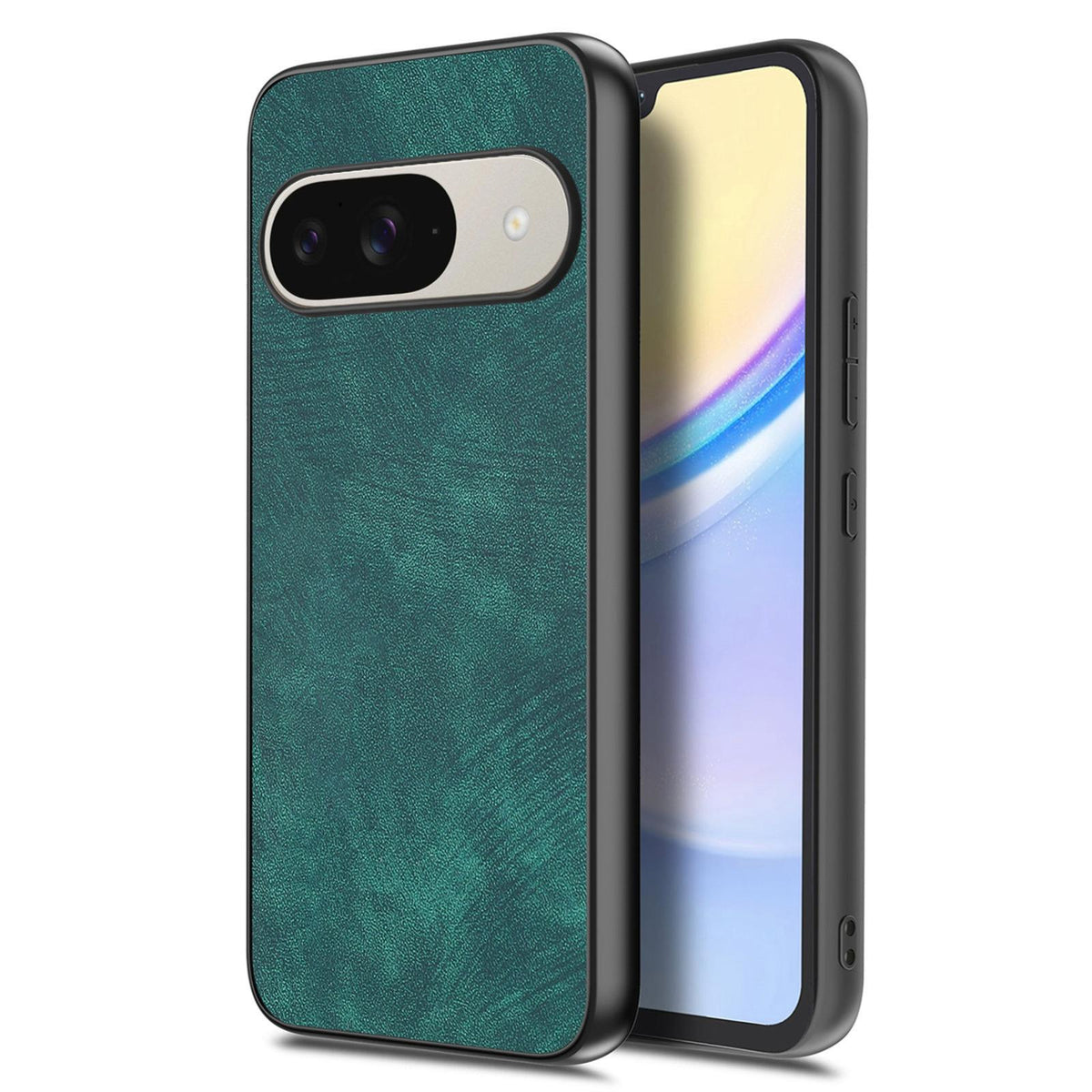 For Google Pixel 11 Pro Vintage Leather PC Back Cover Phone Case - Green - SYA002808307D